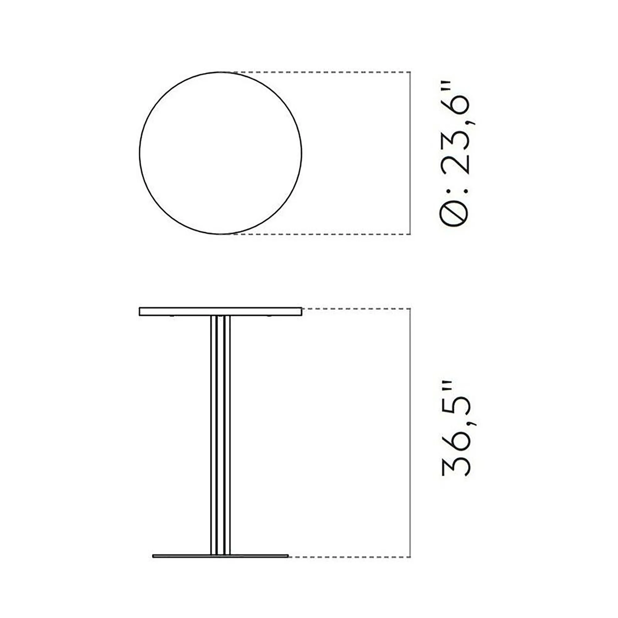 Harbour Column Round Bar/Counter Height Table