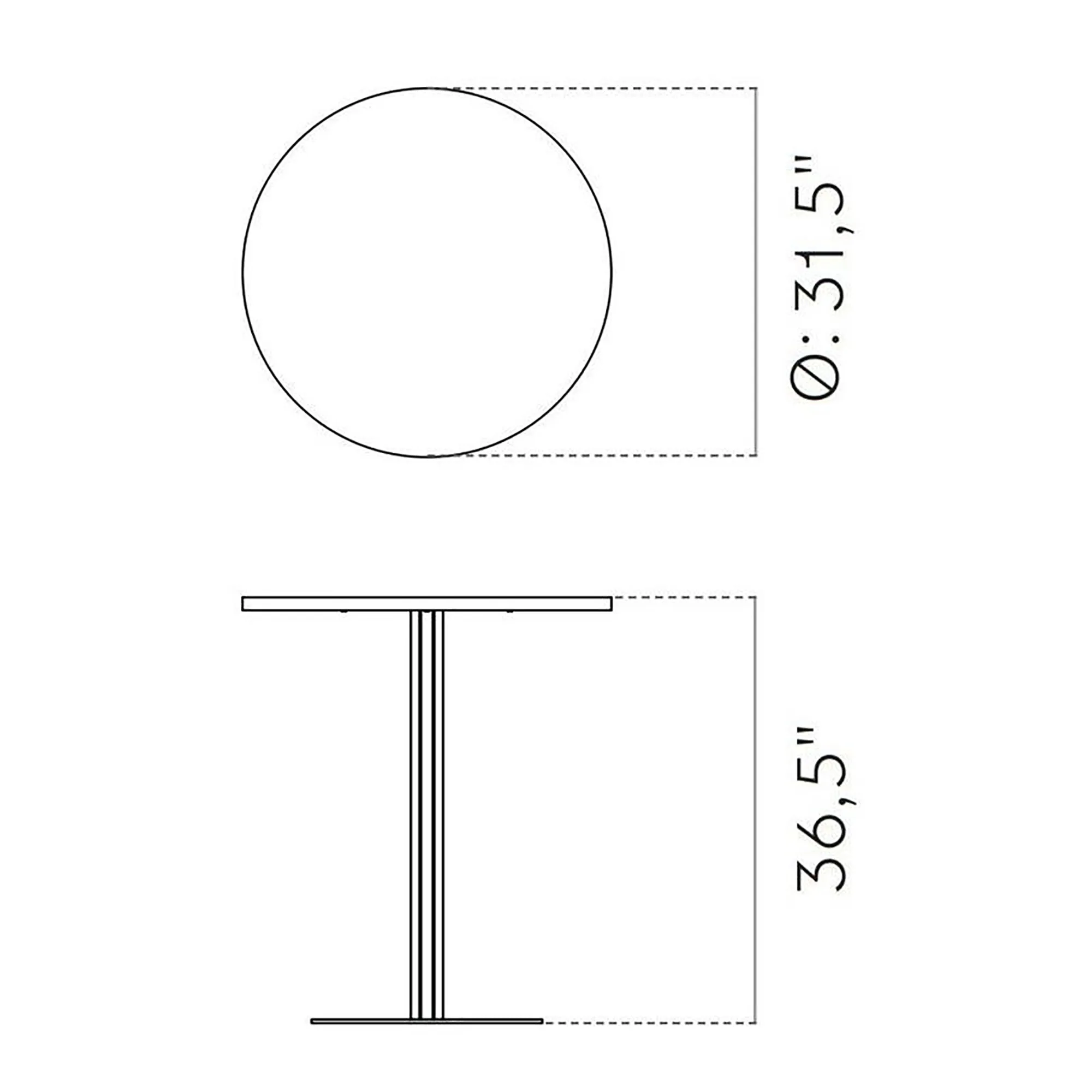 Harbour Column Round Bar/Counter Height Table