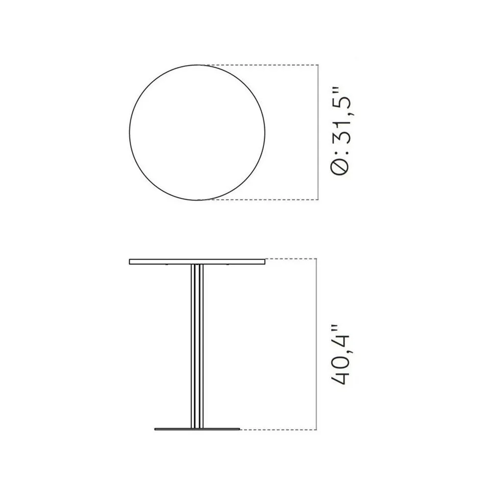 Harbour Column Round Bar/Counter Height Table