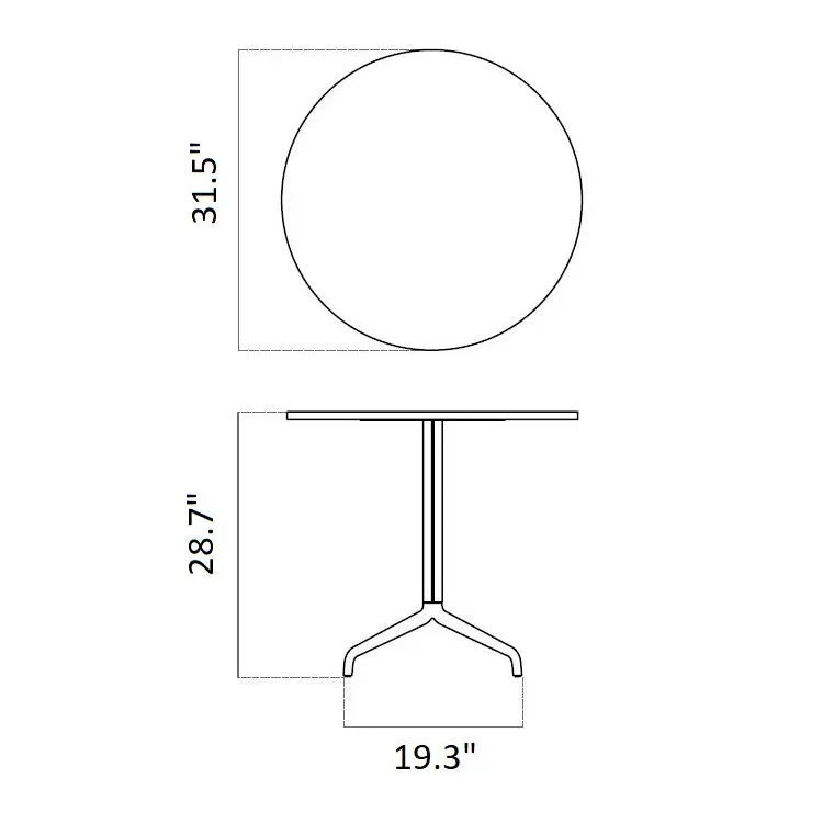 Harbour Column Round Dining Table with Star Base