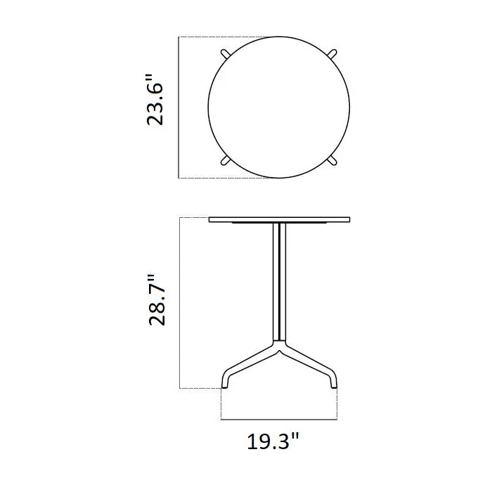 Harbour Column Round Dining Table with Star Base