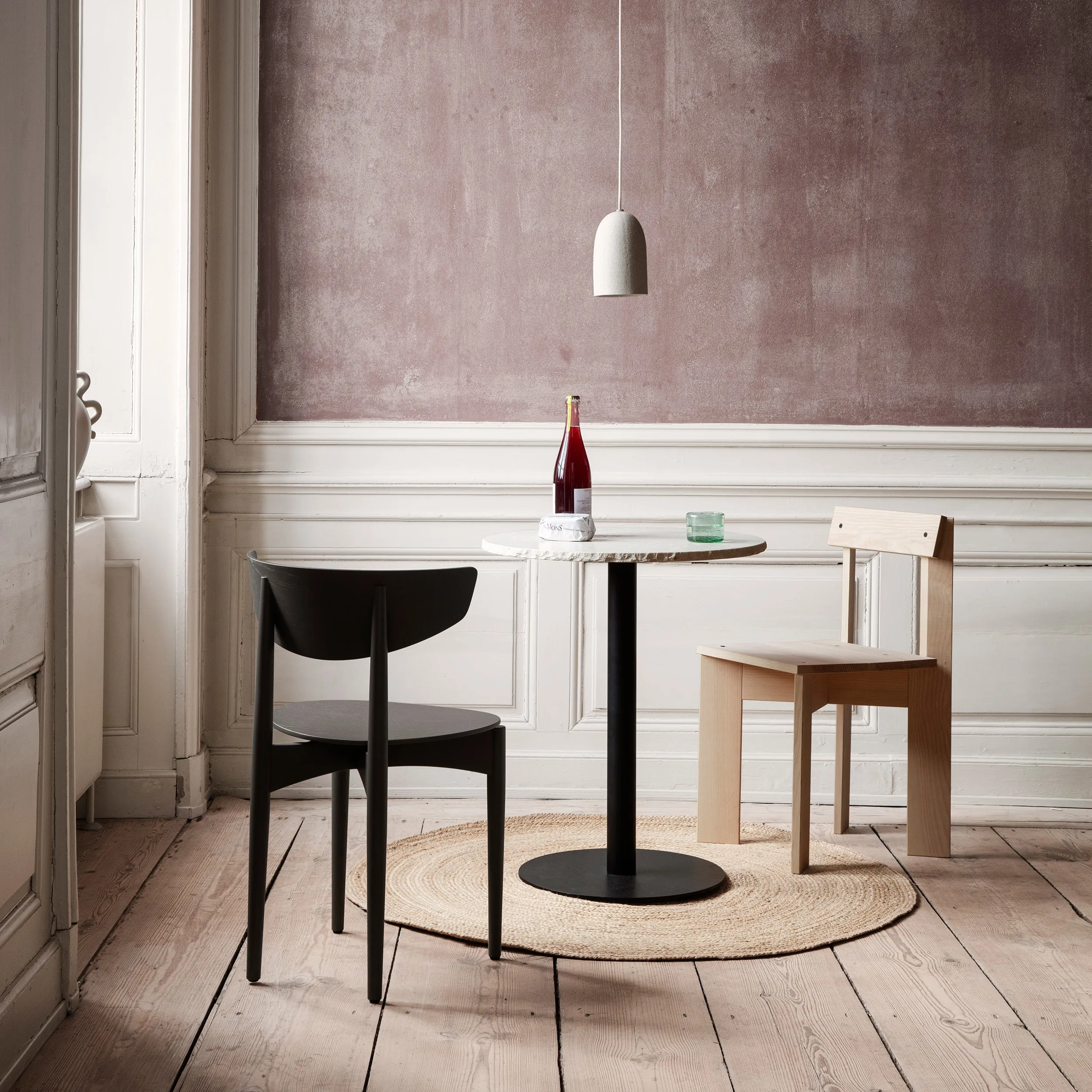 Herman Dining Chair with Wood Base