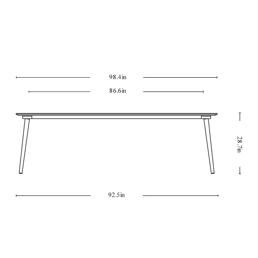 In Between Rectangle Dining Table