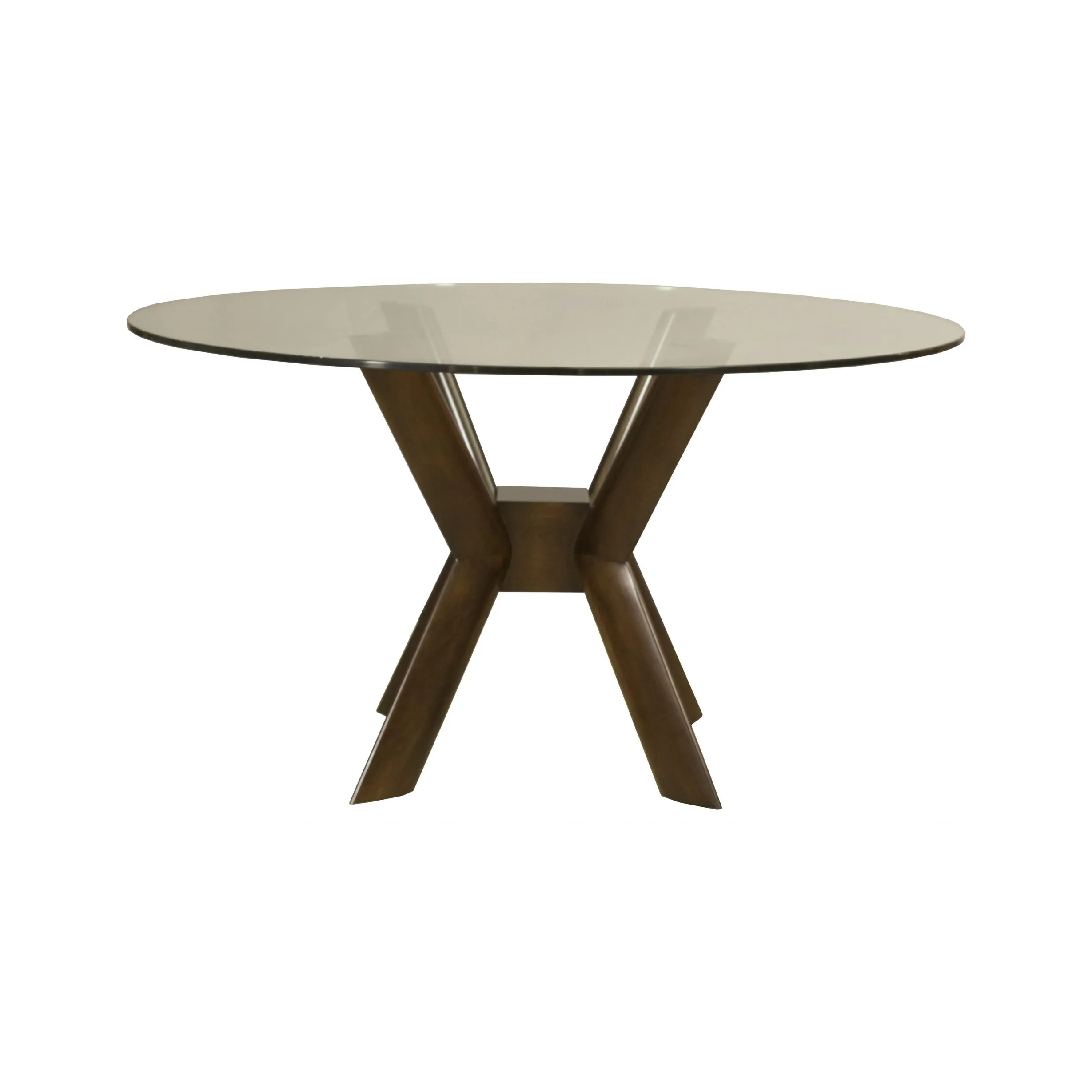 K-Base Round Dining Table - Glass Top