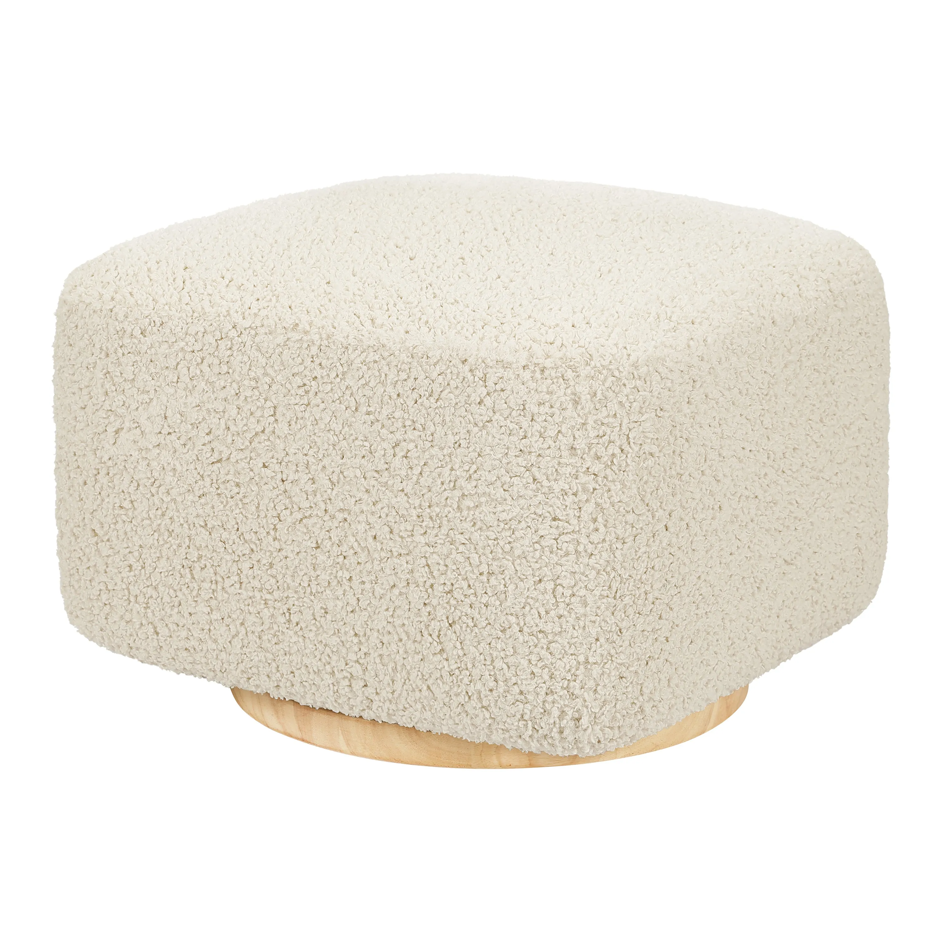 Kiwi Gliding Ottoman with Wood Base