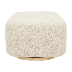 Kiwi Gliding Ottoman with Wood Base