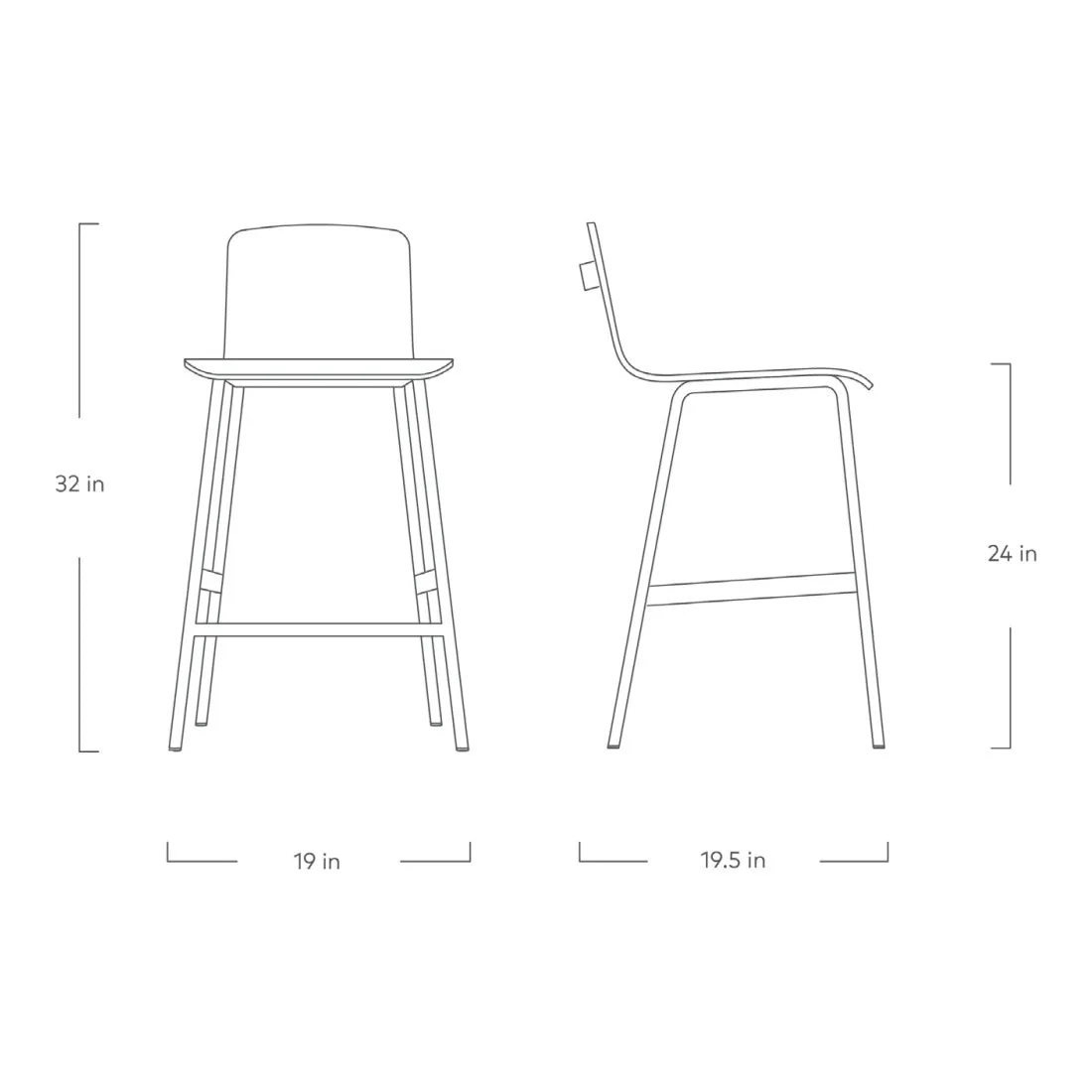 Lecture Upholstered Counter Stool