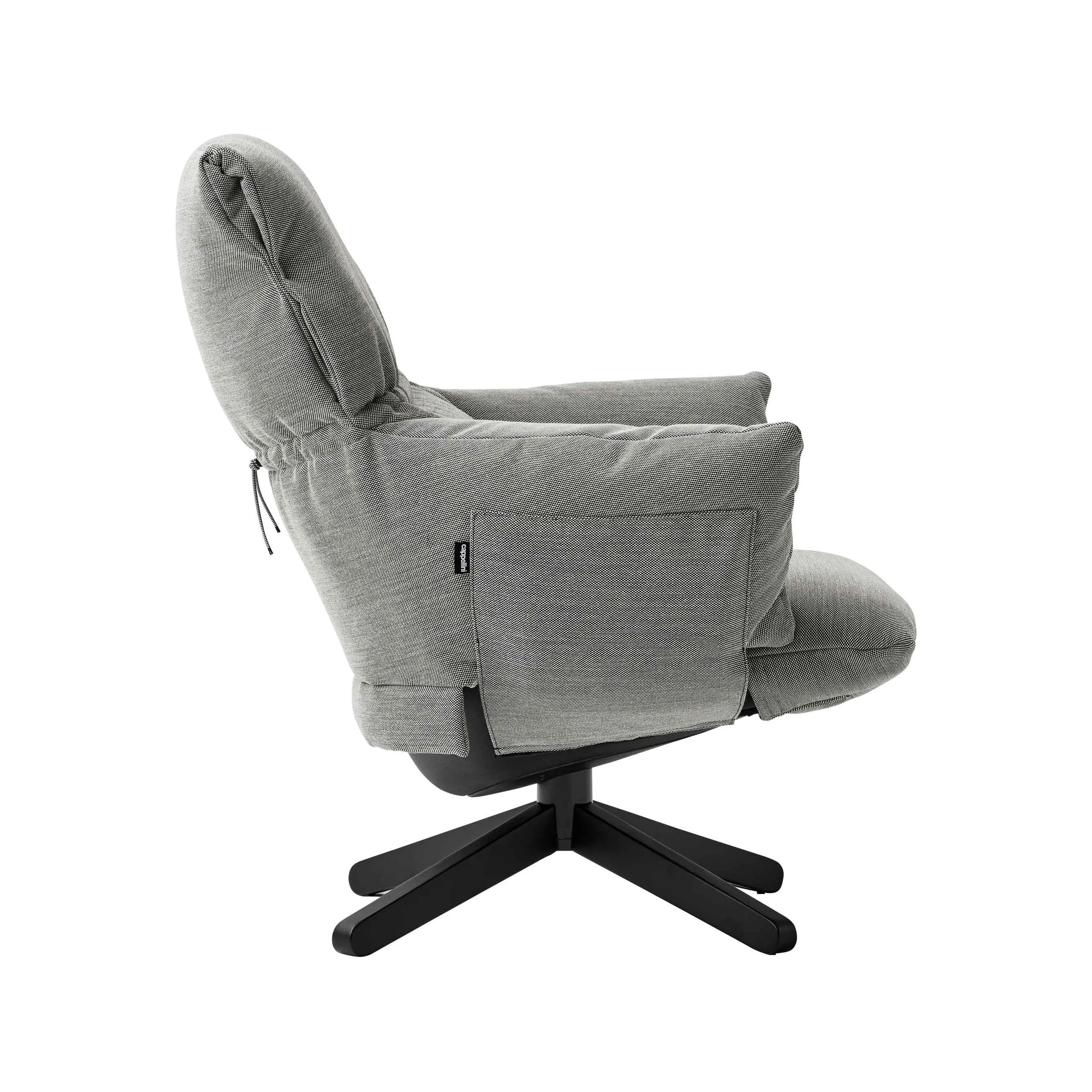 Lud'o Lounge Chair with Ottoman Spokes Base