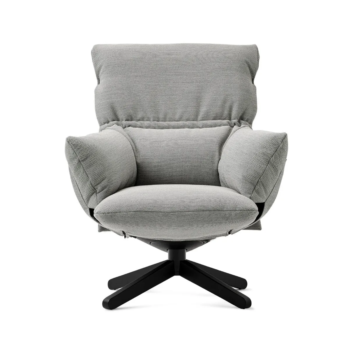 Lud'o Lounge Chair with Ottoman Spokes Base