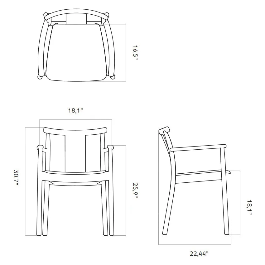 Merkur Upholstered Dining Armchair