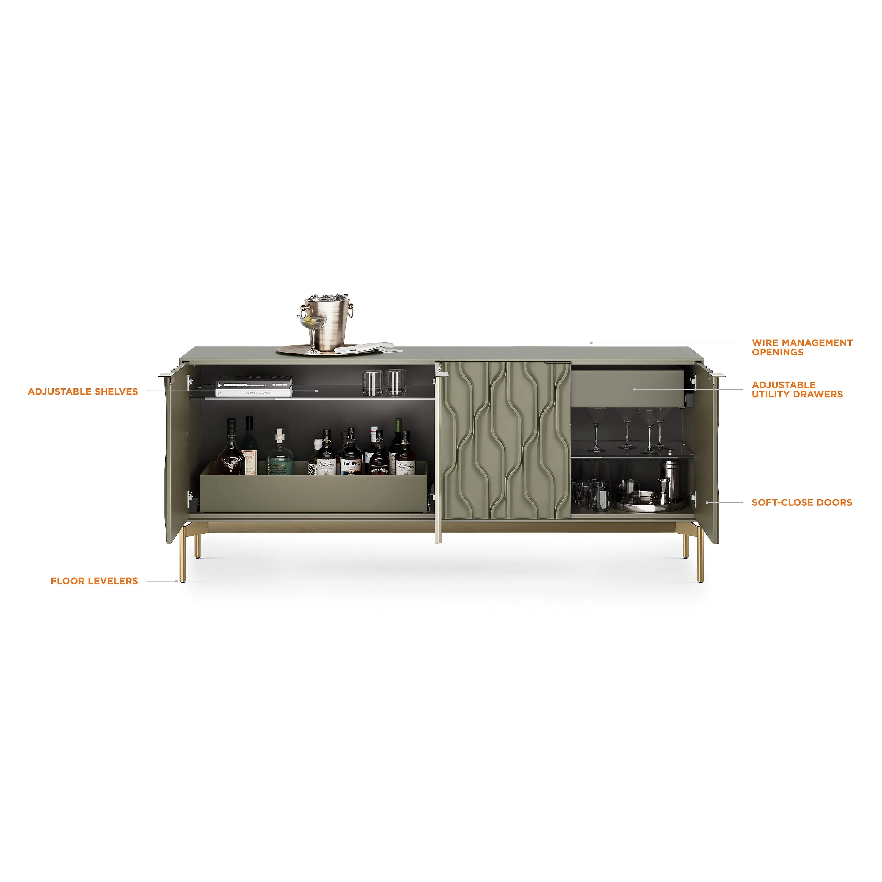 Mesa 4-Door Credenza
