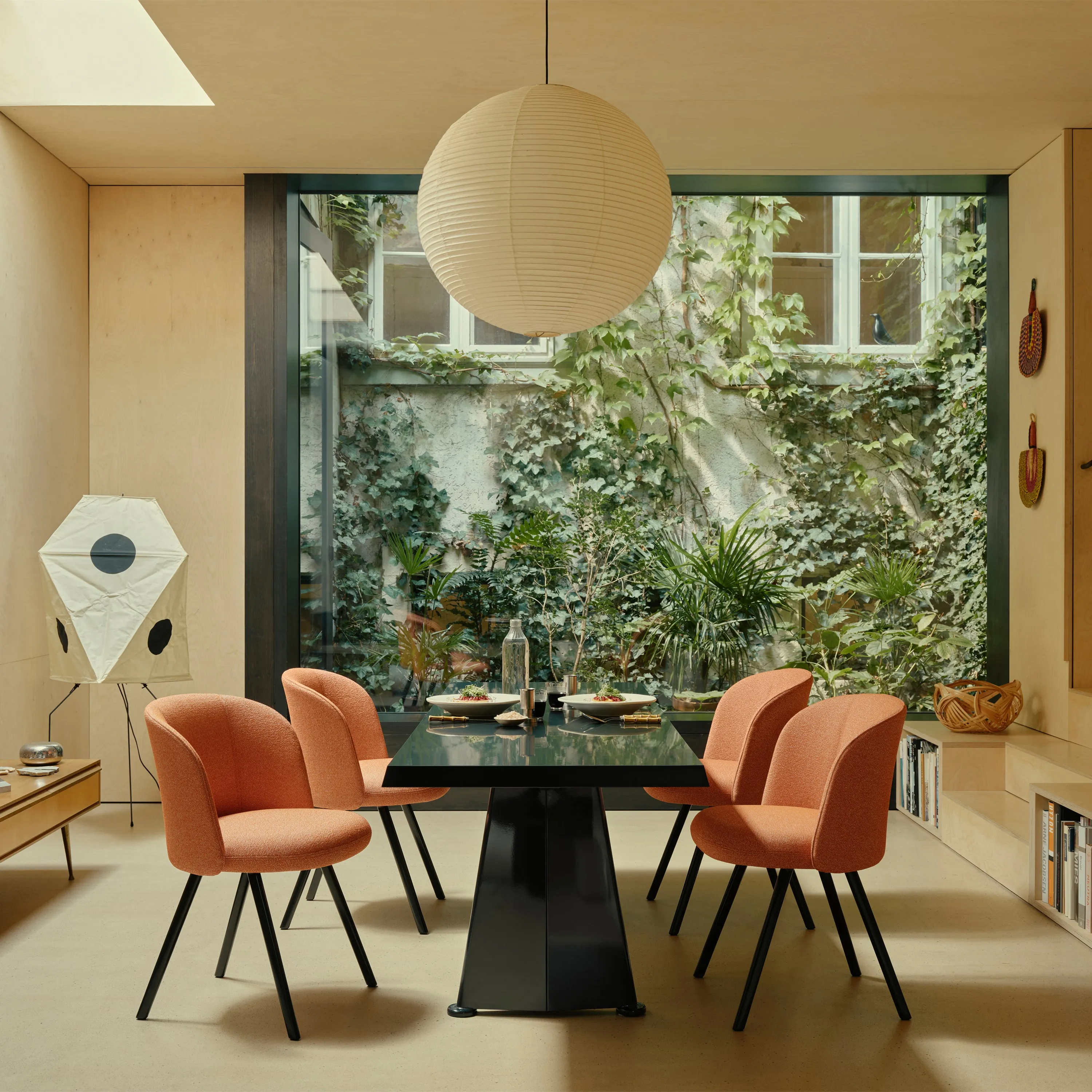 Mikado Dining Side Chair with Wood Base