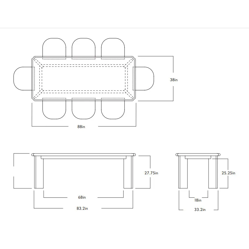 Monroe Rectangle Dining Table