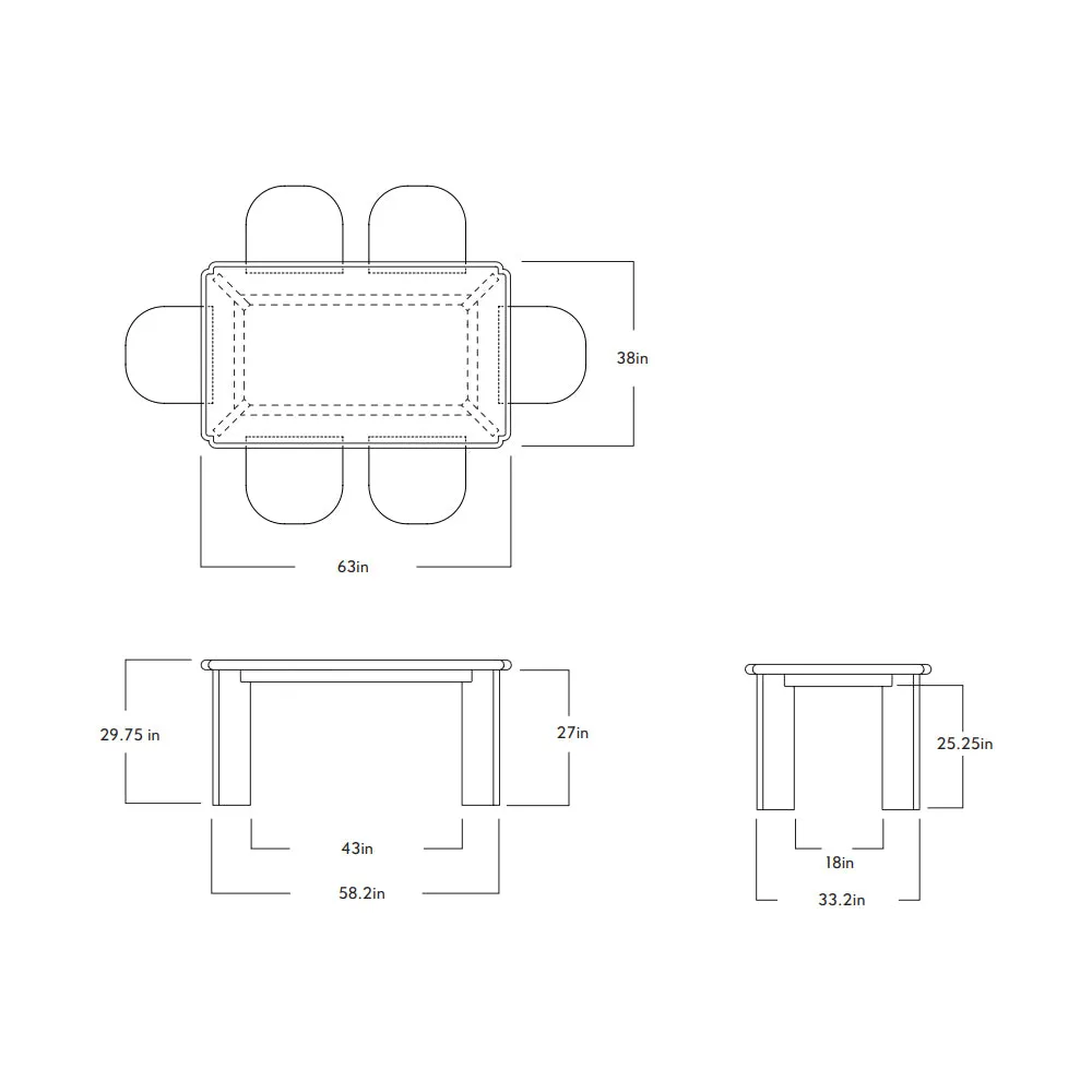 Monroe Rectangle Dining Table