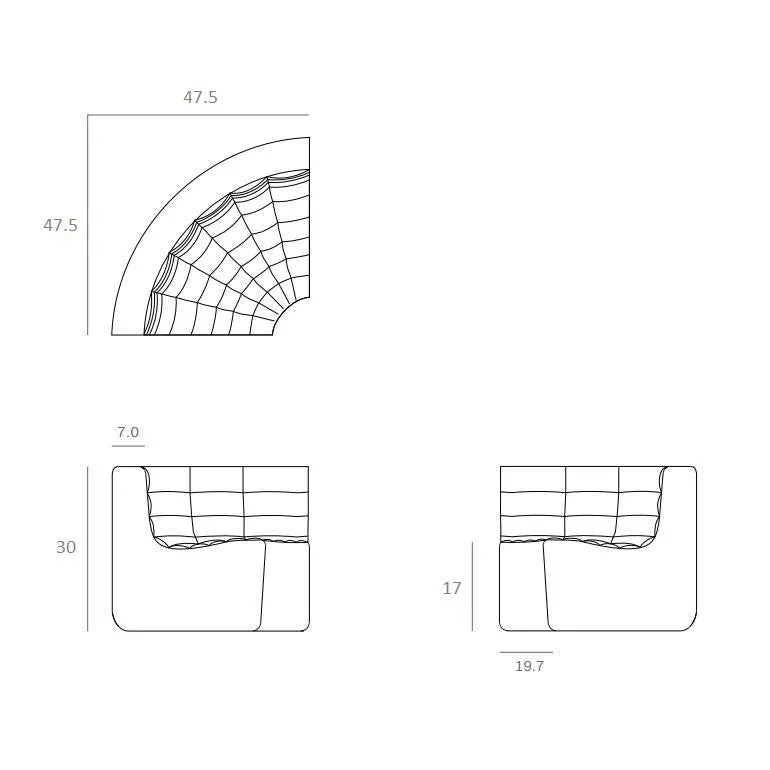 N701 Round Corner Sofa Module