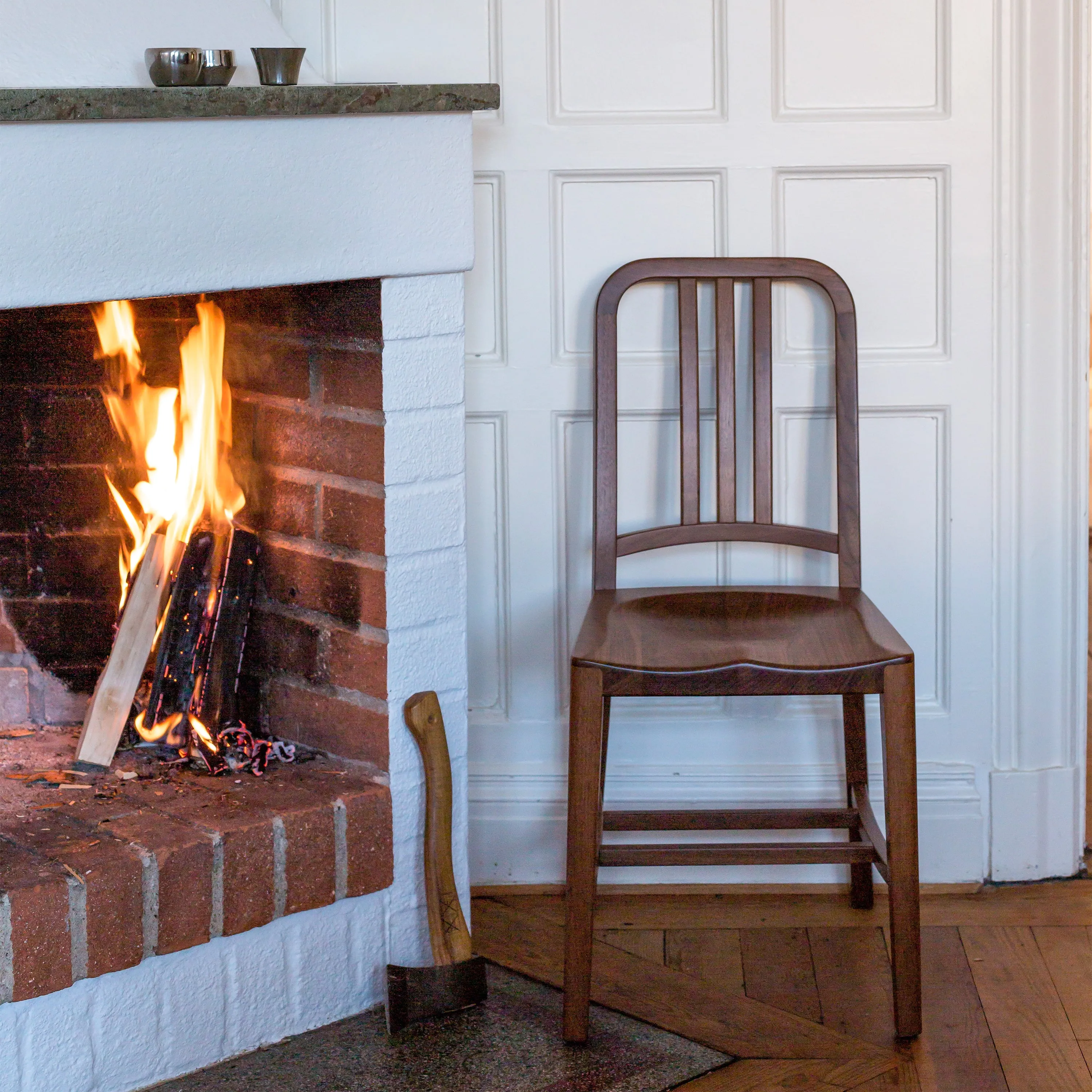 Navy Wood Chair