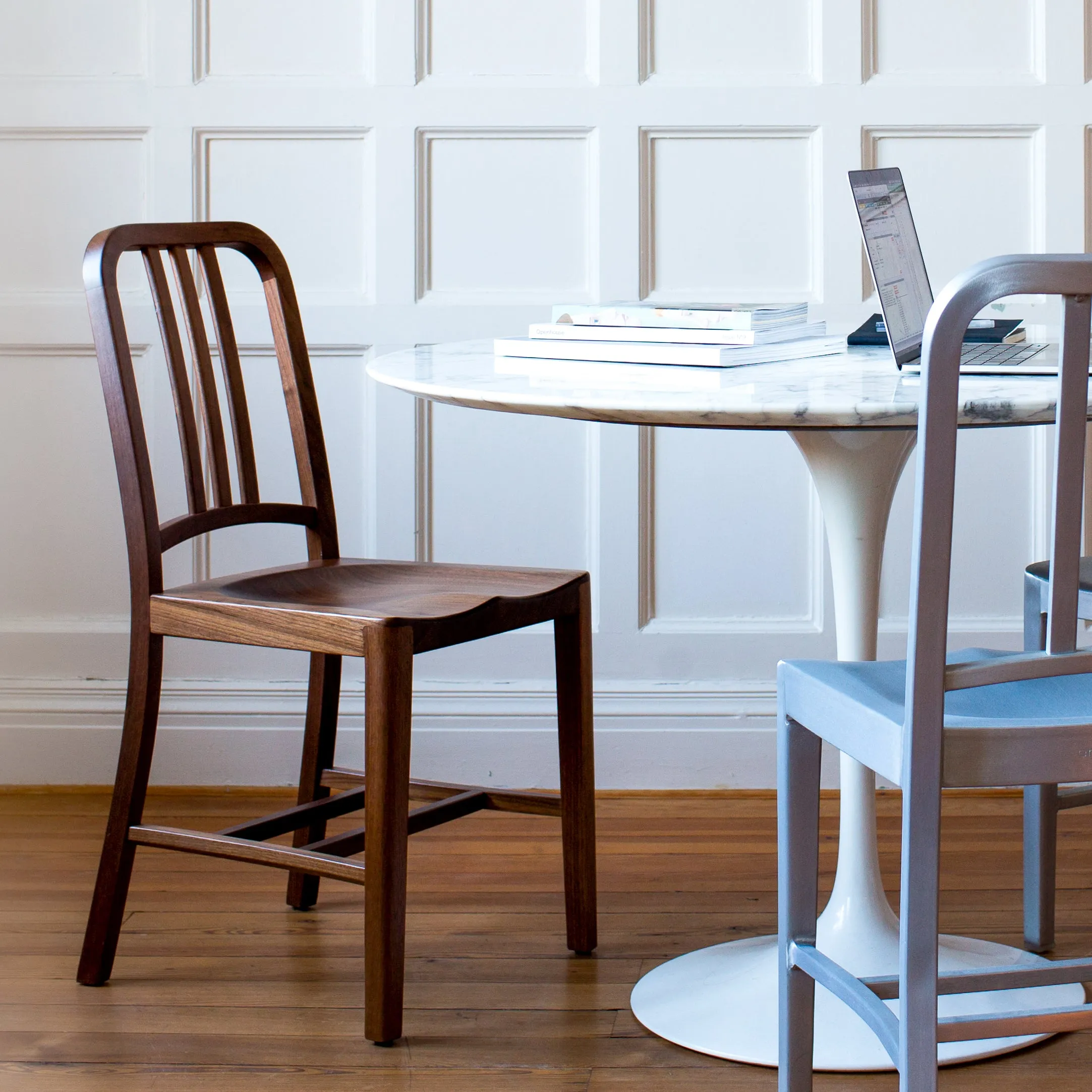 Navy Wood Chair