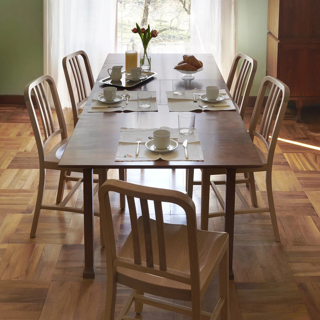 Navy Wood Chair