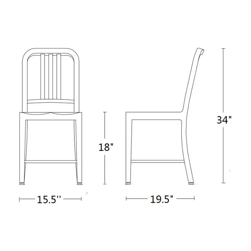 Navy Wood Chair
