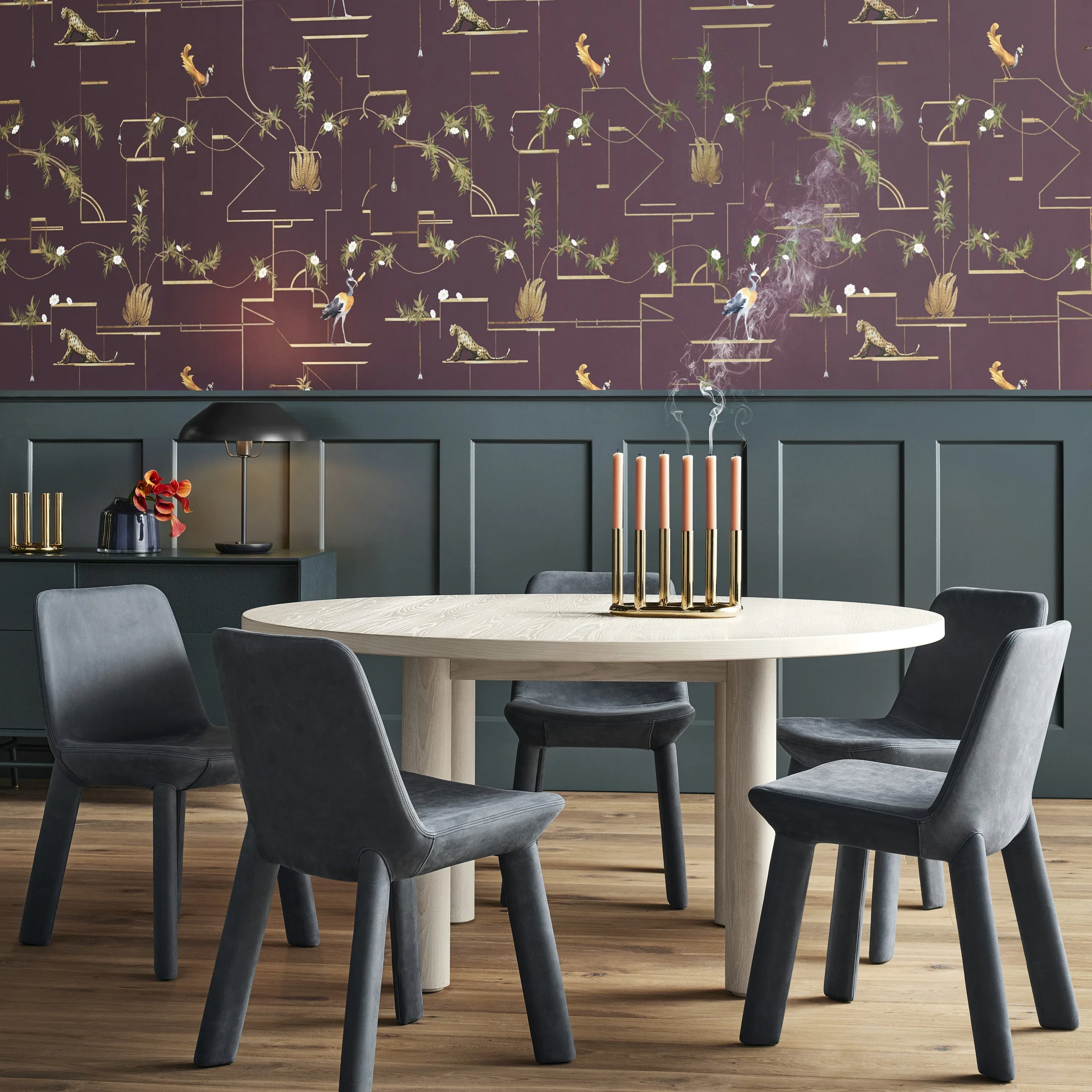 Neat Leather Dining Chair