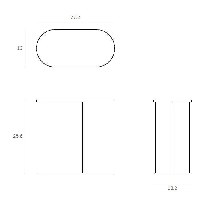 Oblong Tray Side Table