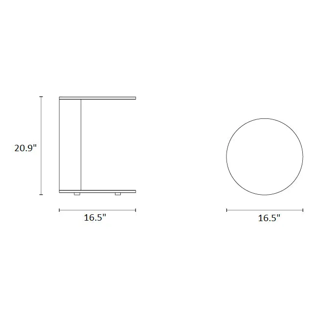 Overhang Round Side Table