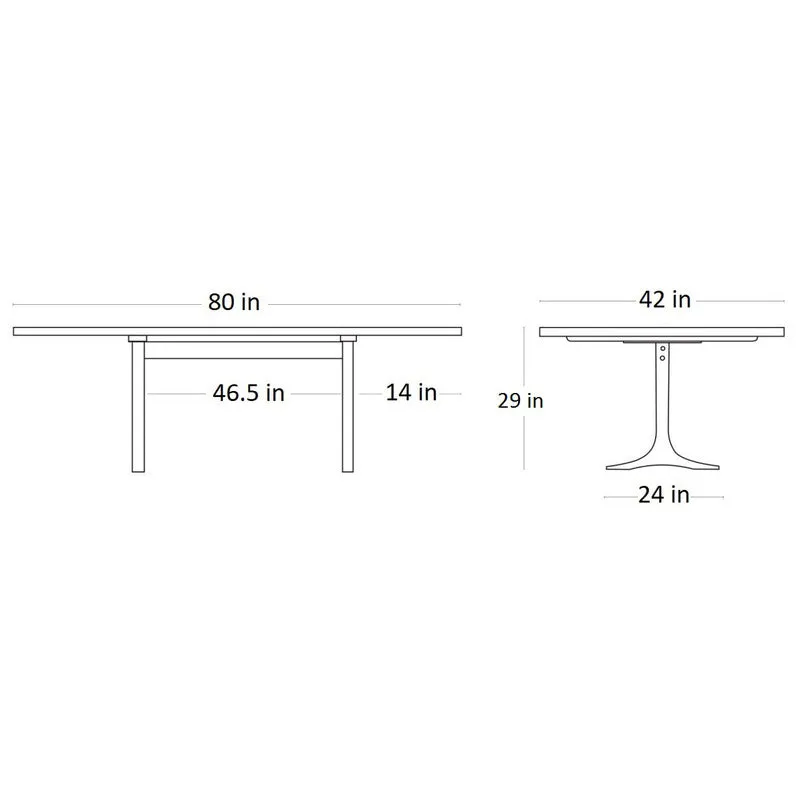 Paxton Sculpted Edge Dining Table