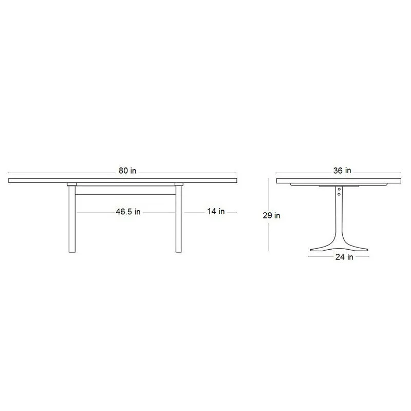 Paxton Sculpted Edge Dining Table