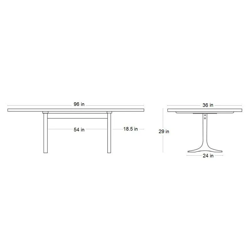 Paxton Sculpted Edge Dining Table