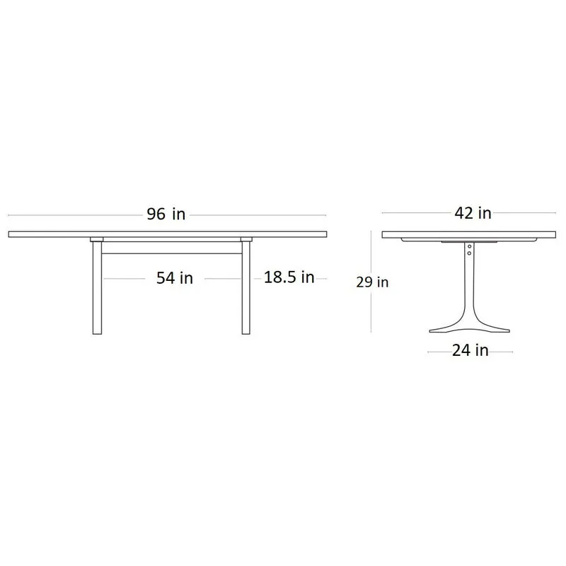 Paxton Sculpted Edge Dining Table