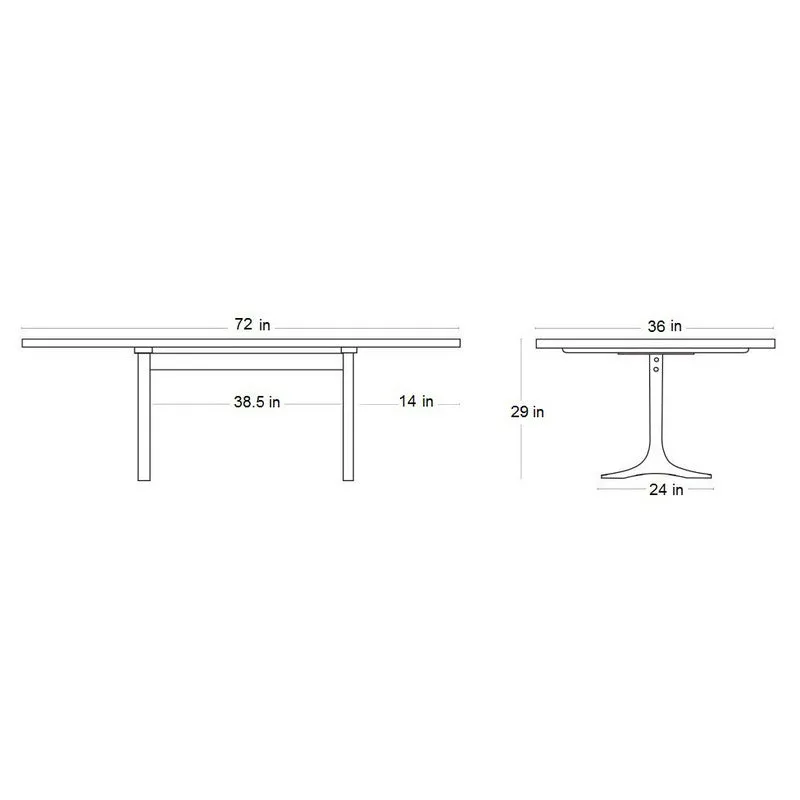 Paxton Sculpted Edge Dining Table