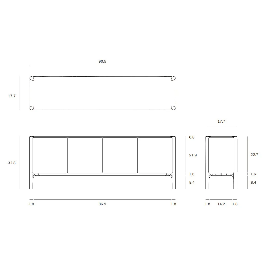 PI 4-Door Sideboard