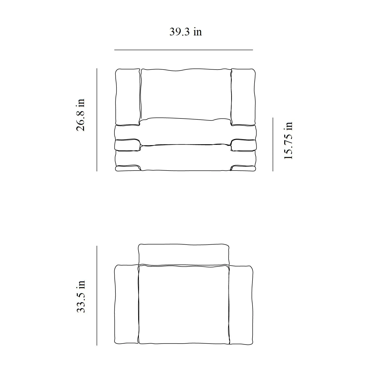 Pillow Corduroy Lounge Chair