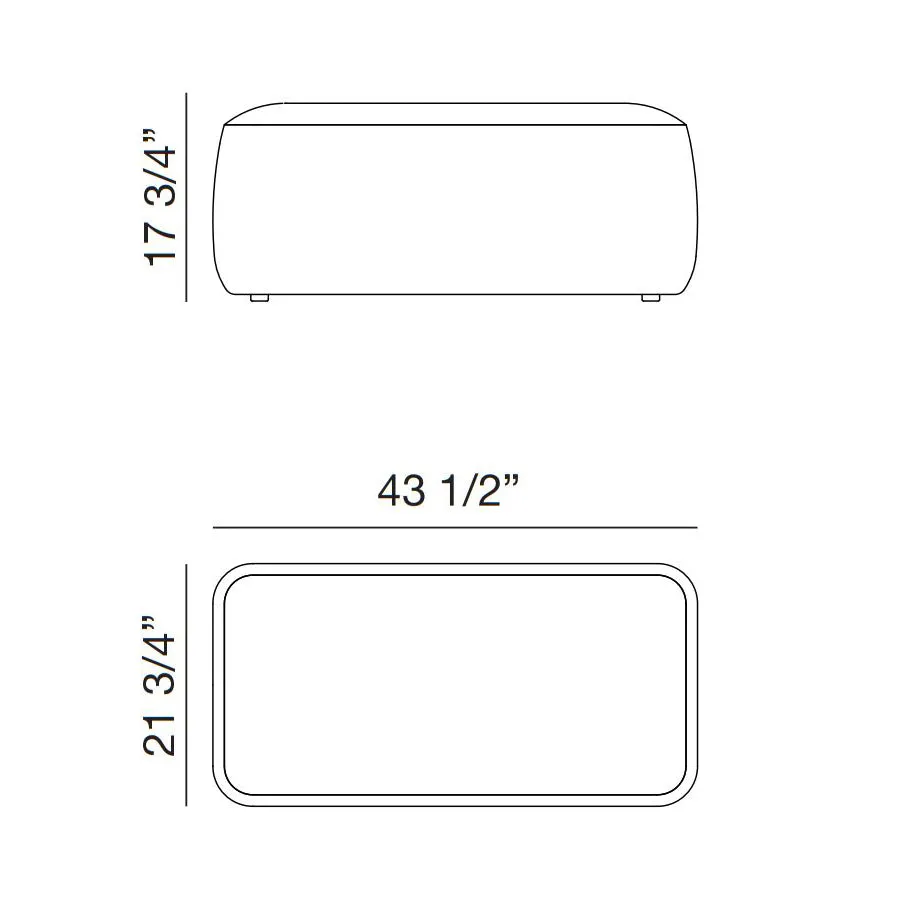 Pix Cubo 2-Seat Ottoman
