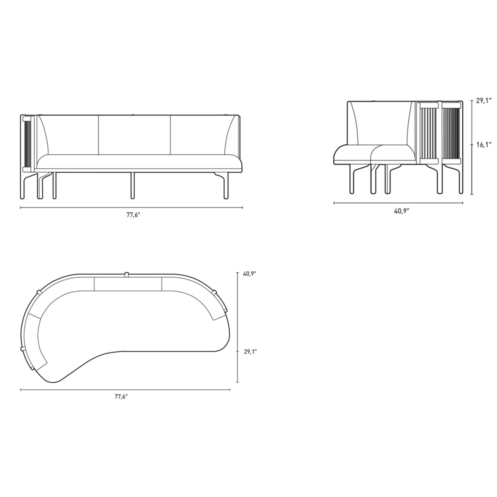 RF1903 Sideways Sofa