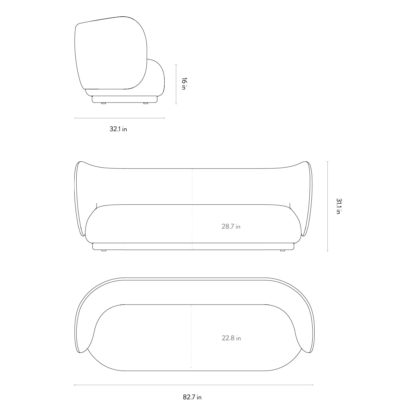 Rico 3-Seater Sofa