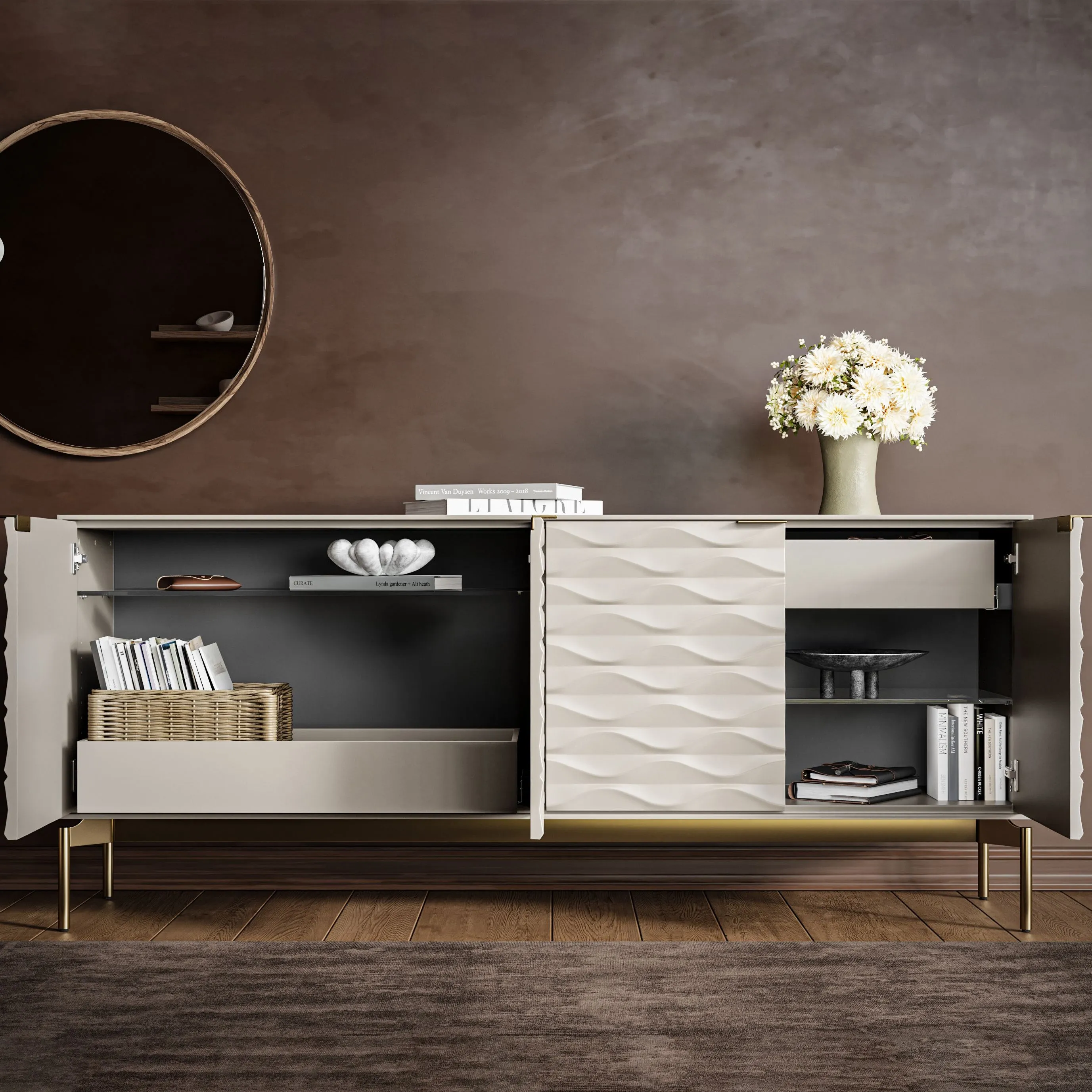 Ripple 4-Door Credenza