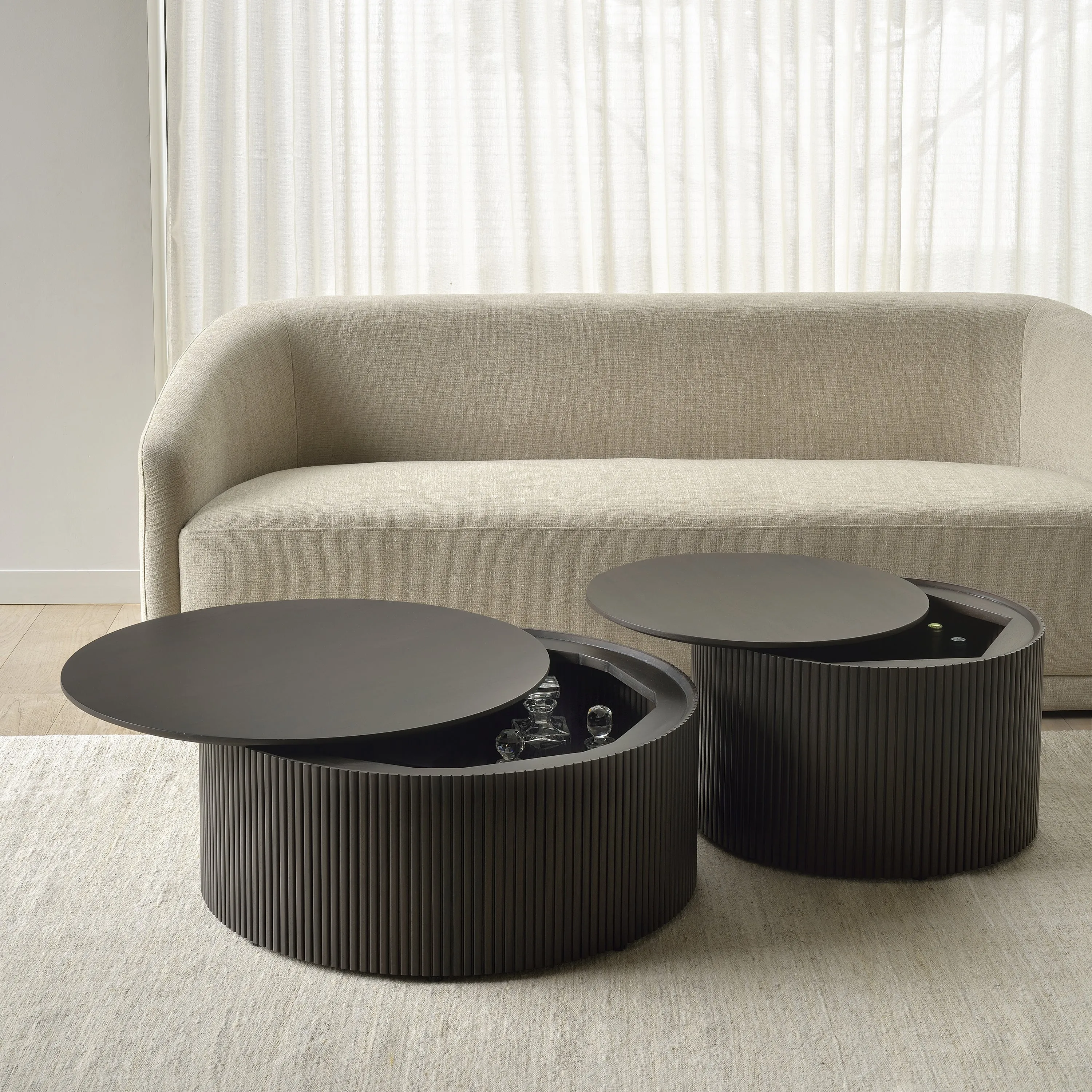 Roller Max Round Storage Coffee Table