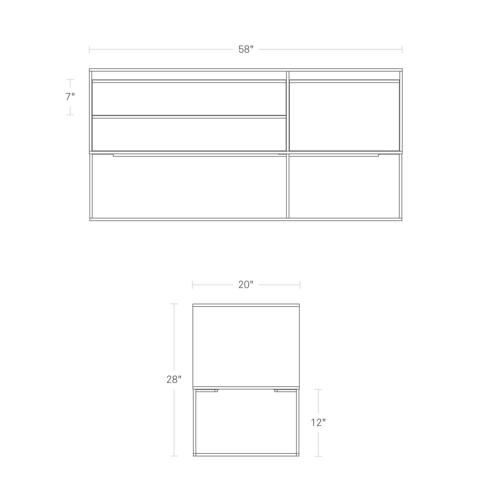 Rule 1 Door 2 Drawer Console