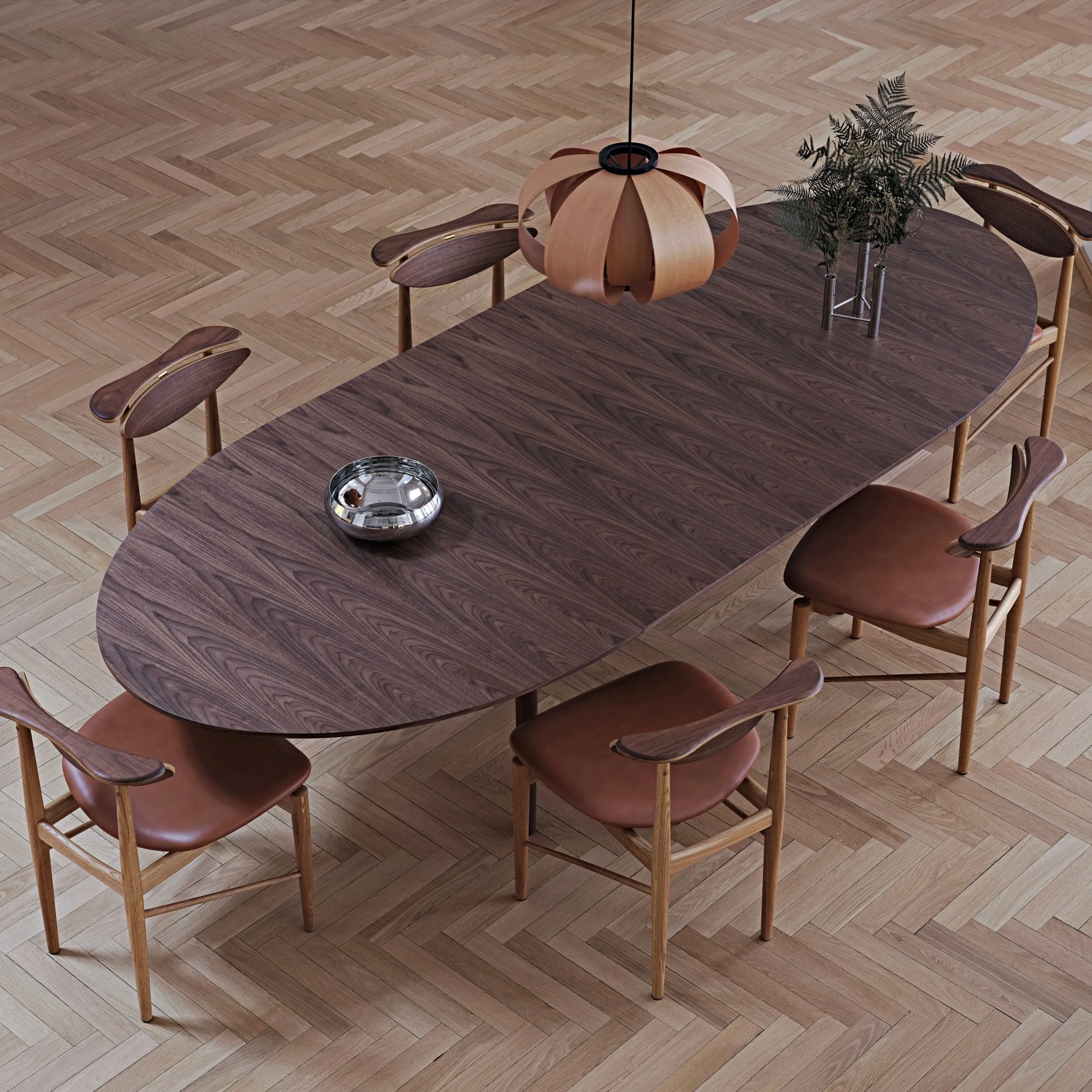 Silver Extendable Dining Table