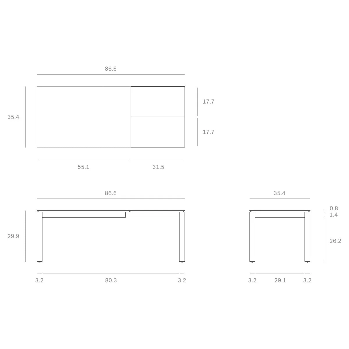 Slice Extendable Dining Table