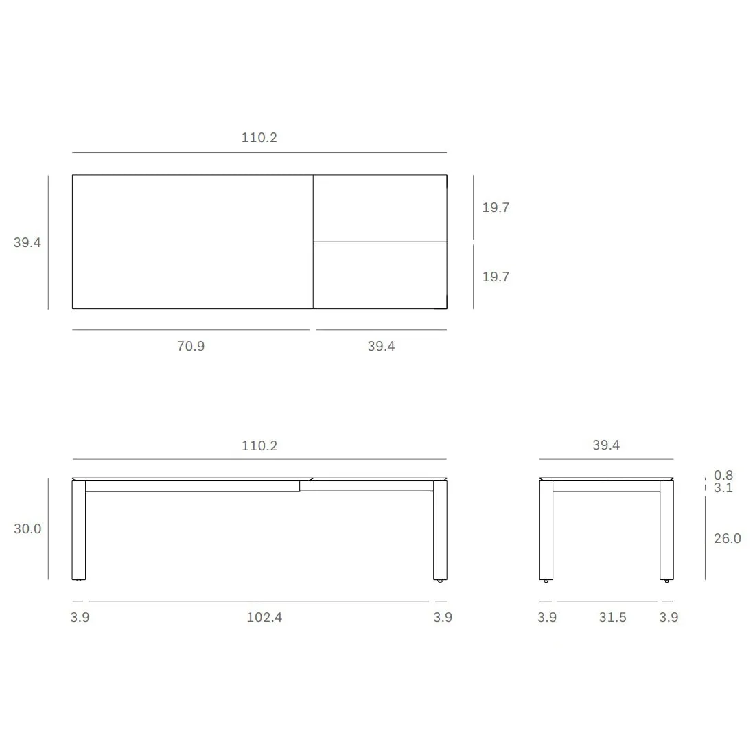 Slice Extendable Dining Table