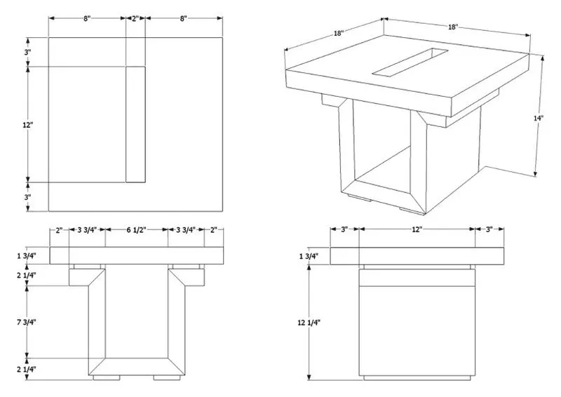 SQ18 End Table