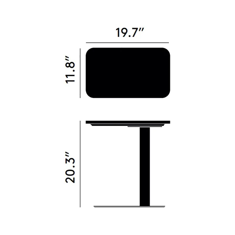 Stone Rectangle Side Table