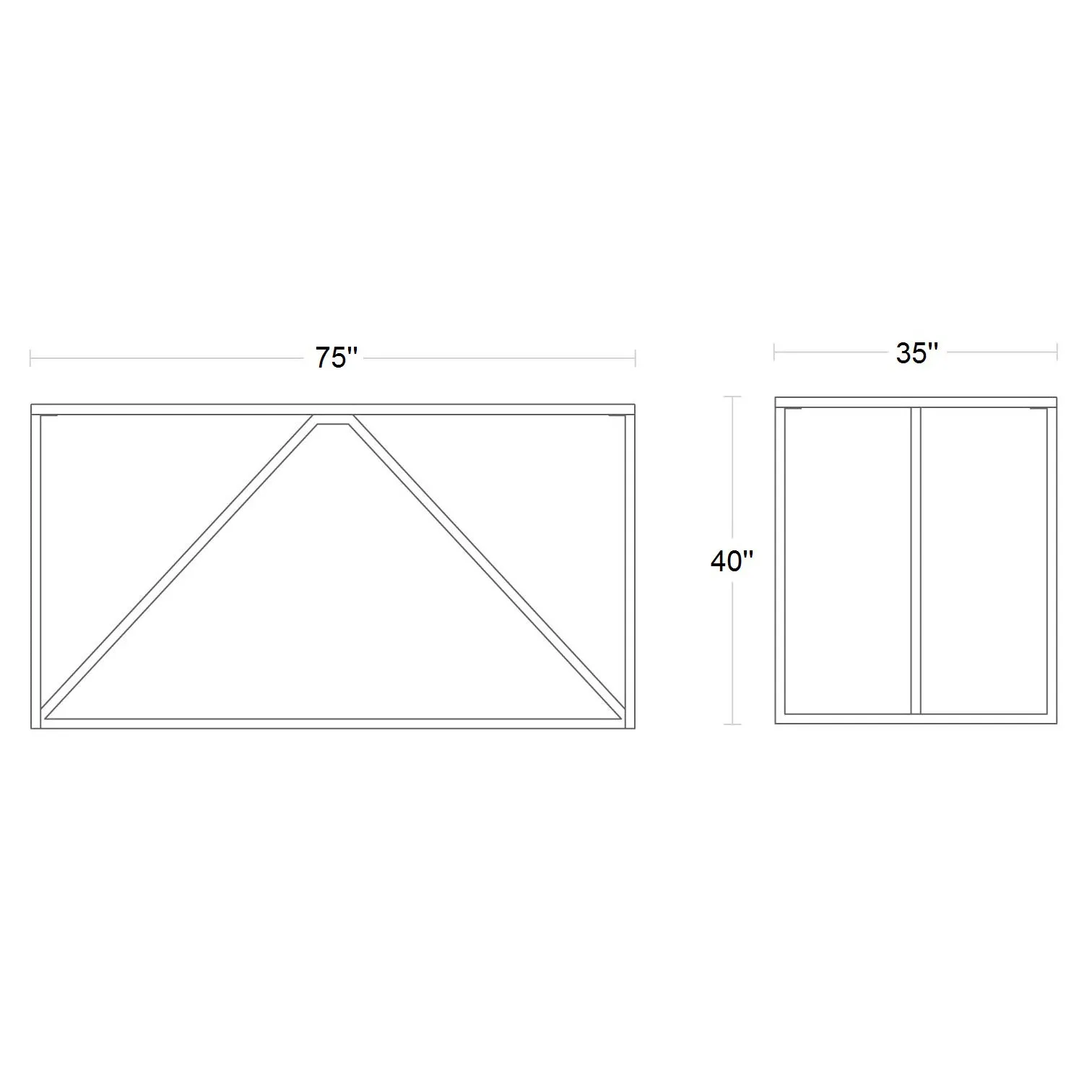 Strut Large Bar Height Table