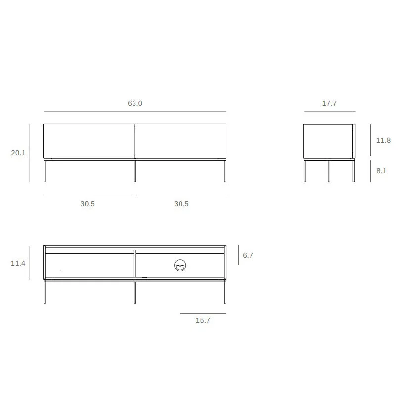 Tabwa 1-Drawer Media Console