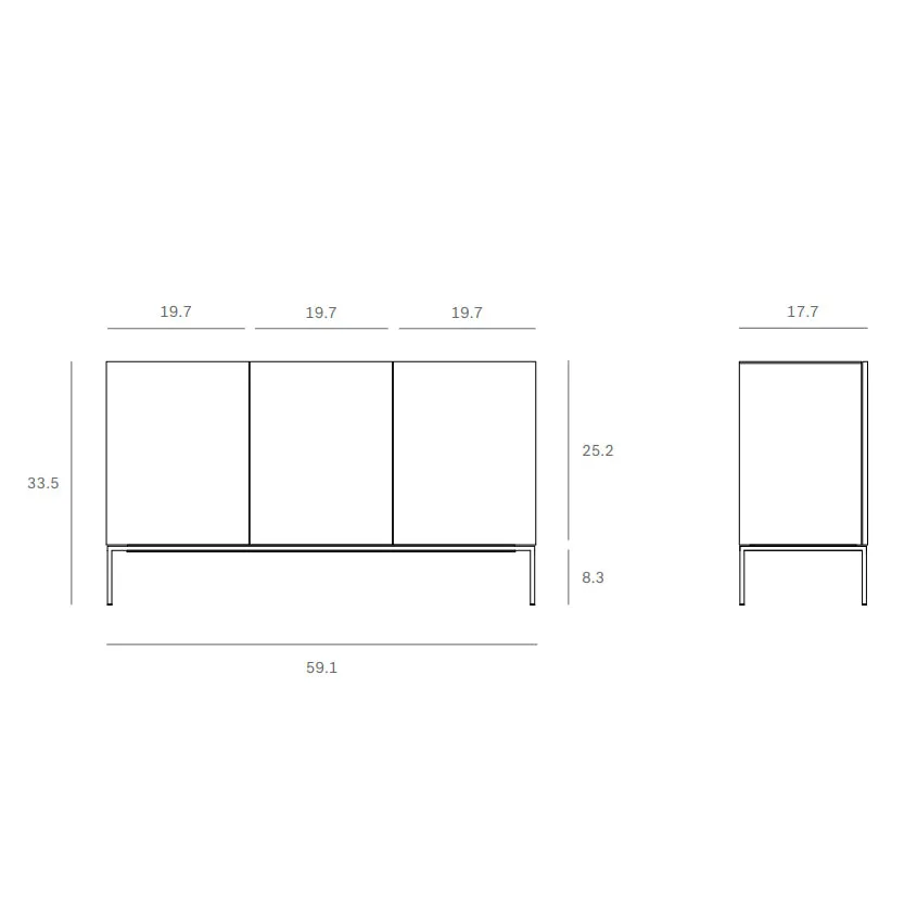 Tabwa 3-Door Sideboard