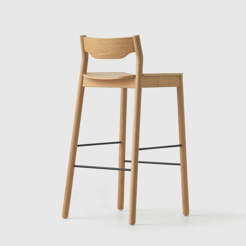 Tangerine Stool with Back