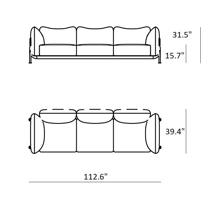Tasca 3-Seater Sofa