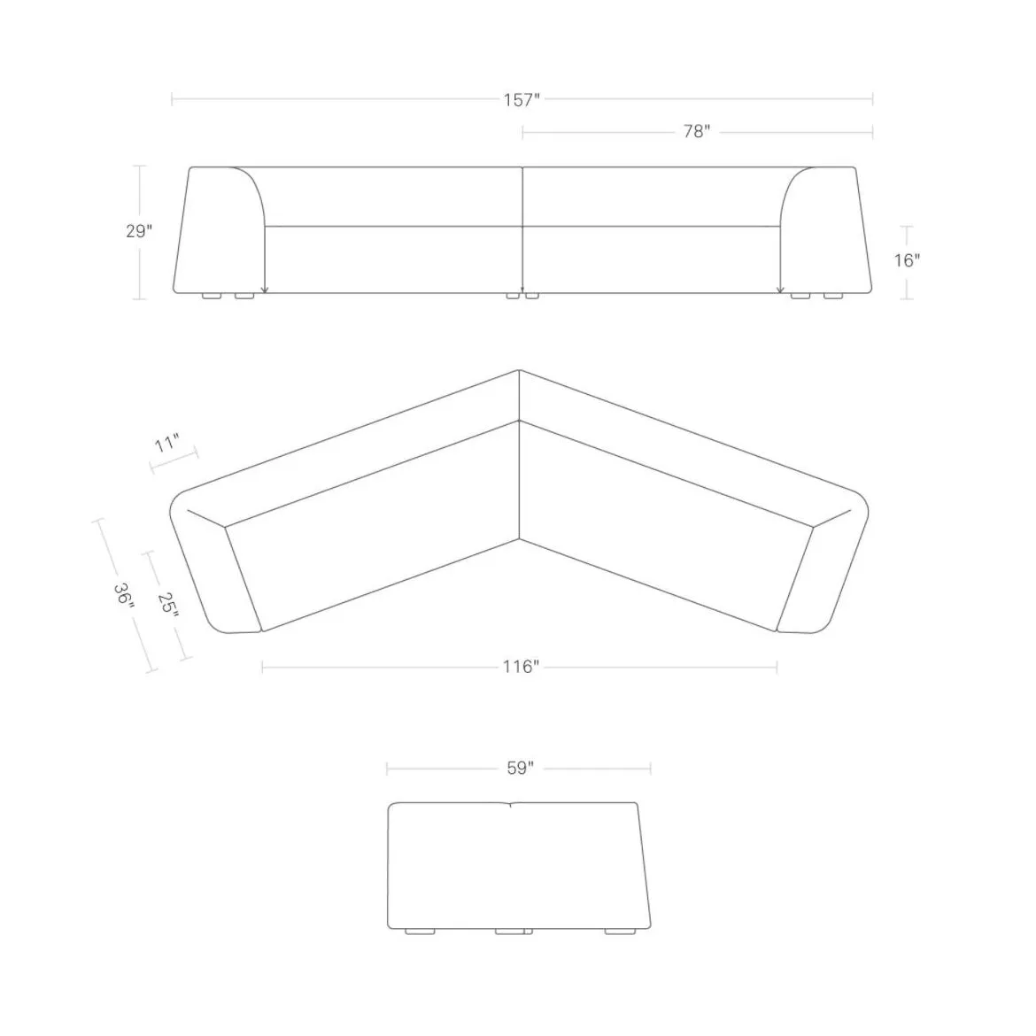 Thataway Angled Sectional Sofa